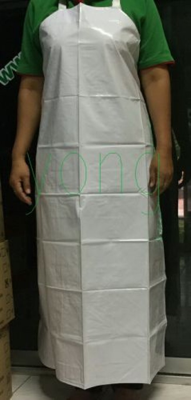 เอี๊ยมพลาสติก สีขาว ( Apron Plastic White )