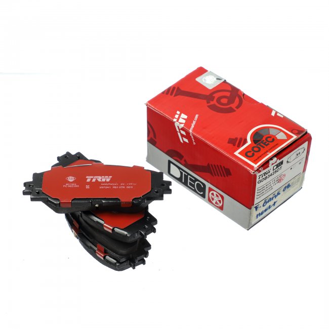 ผ้าเบรคหน้า TRW DTEC Toyota Altis อัลติส ปี 08-19 / Sienta 1.5 ปี16 รหัส GDB3425DT